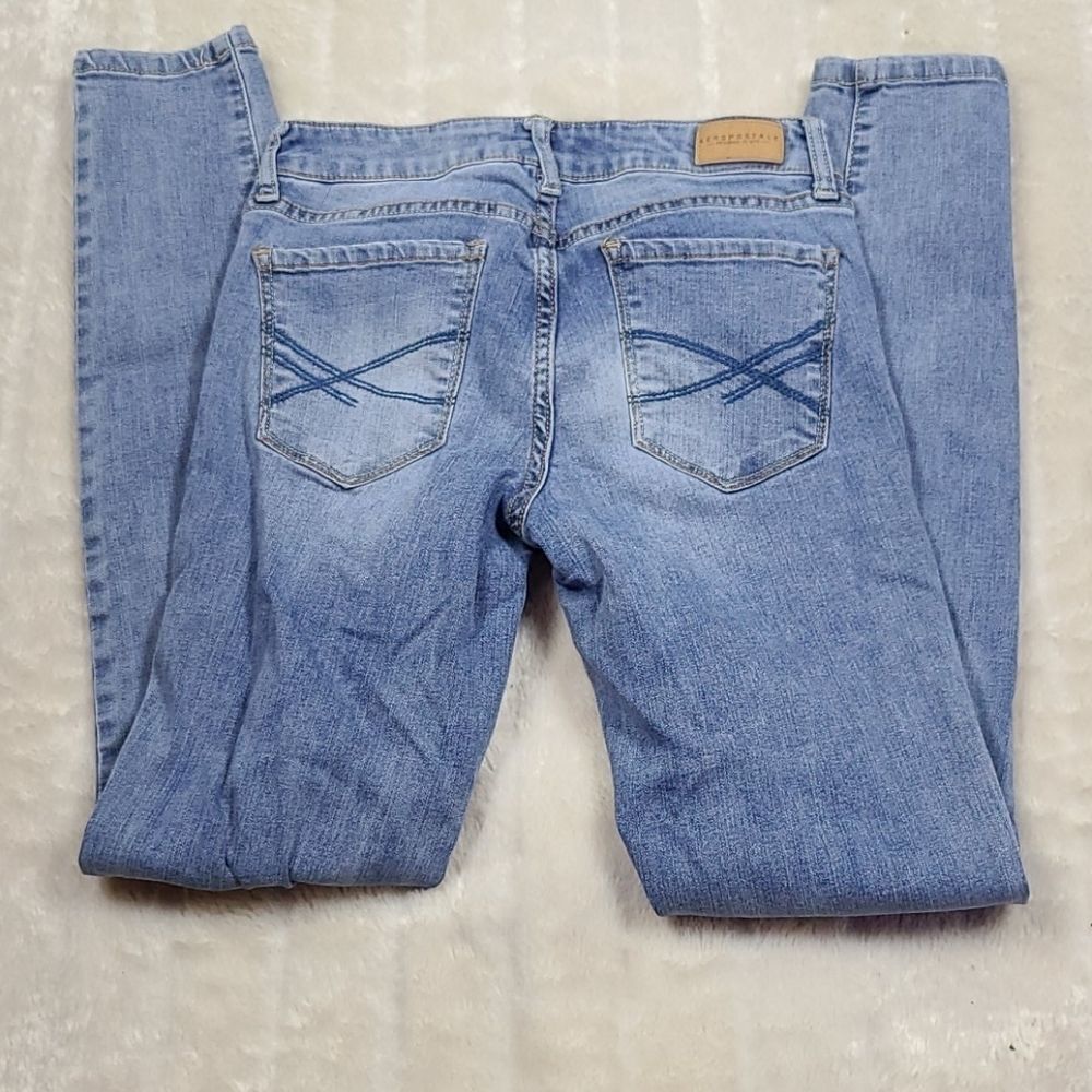 Aeropostale Jegging Jeans Light Wash Skinny Ankle Stretch Denim Size 2 Y2K Chic - Picture 5 of 8